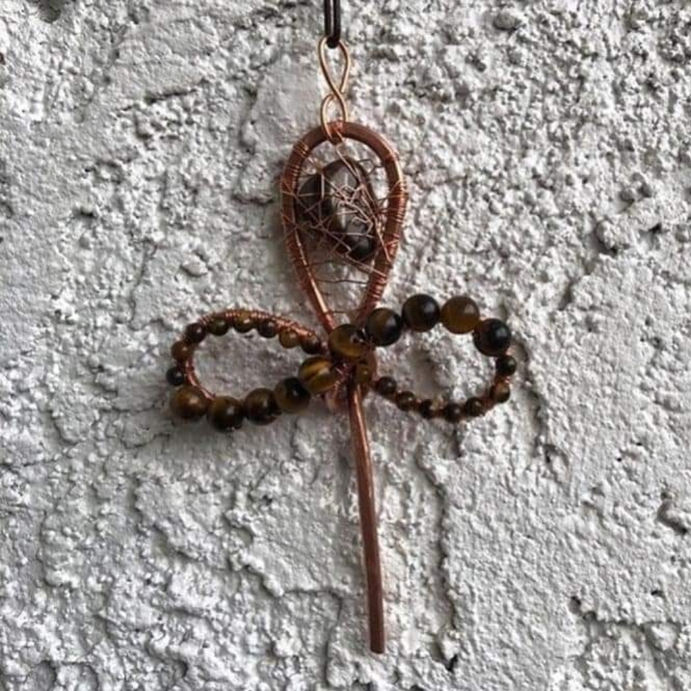 Tiger Eye Infinity Ankh